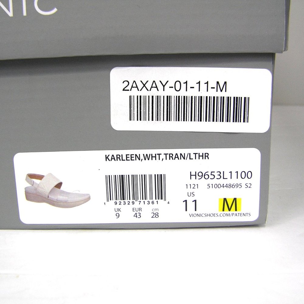 NEW VIONIC SIZE 11 WHITE LEATHER SANDALS - Picture 6 of 6